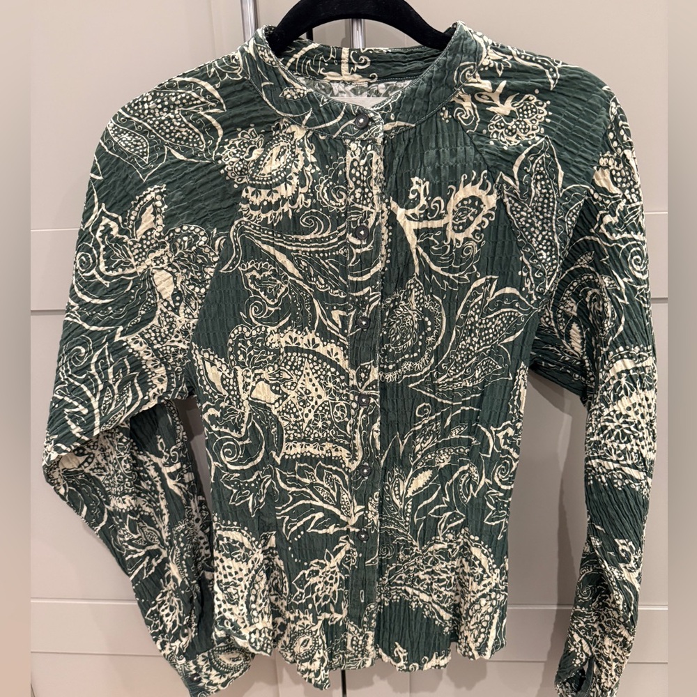 Mara Hoffman paisley textured blouse